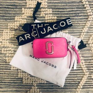 Marc Jacobs Hot Pink Snapshot Crossbody Bag